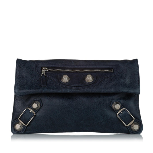 Luxury Balenciaga Motocross Giant 12 Envelope Leather Clutch Bag (SHG-33119)
