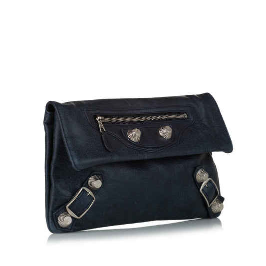 Luxury Balenciaga Motocross Giant 12 Envelope Leather Clutch Bag (SHG-33119)