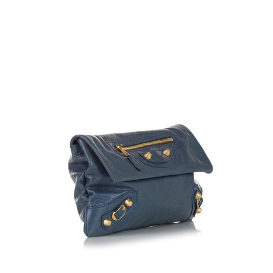 Luxury Balenciaga Motocross Giant 12 Envelope Leather Clutch Bag (SHG-33726)