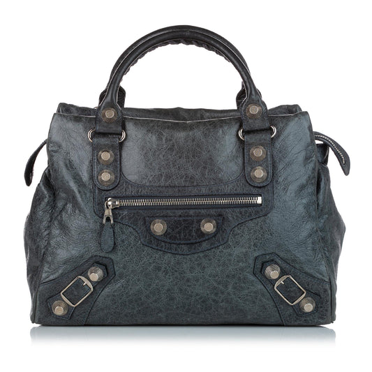 Luxury Balenciaga Motocross Giant 21 Midday Leather Handbag (SHG-24330)