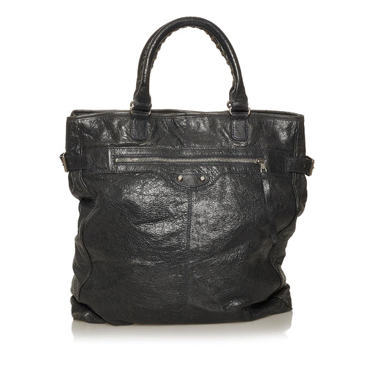 Luxury Balenciaga Motocross Hexagon Lambskin Leather Tote Bag (SHG-28781)