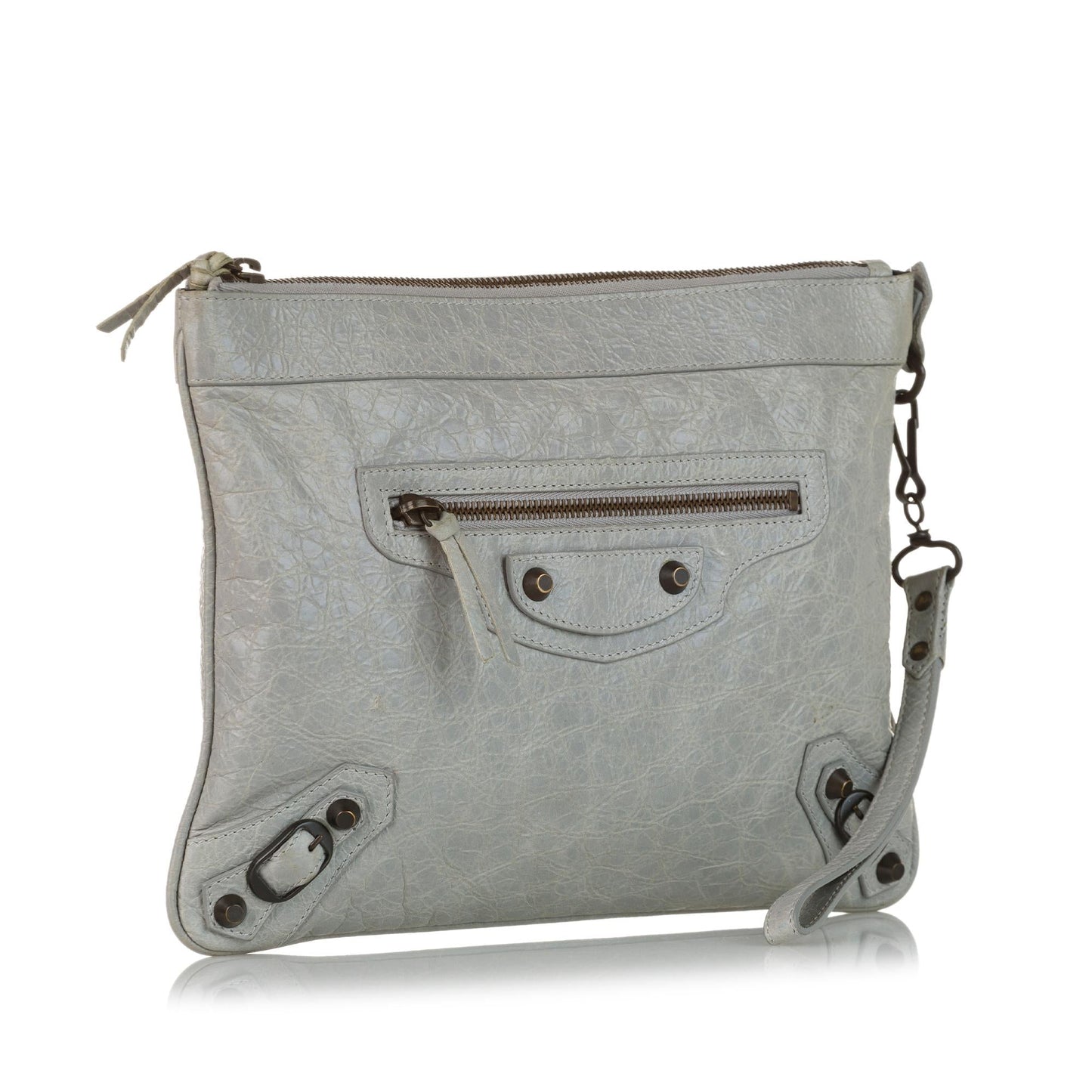Luxury Balenciaga Motocross Lambskin Leather Clutch Bag (SHG-37473)