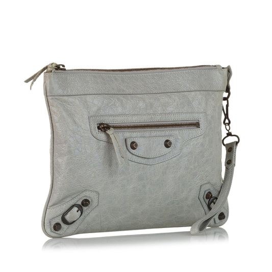 Luxury Balenciaga Motocross Lambskin Leather Clutch Bag (SHG-37473)
