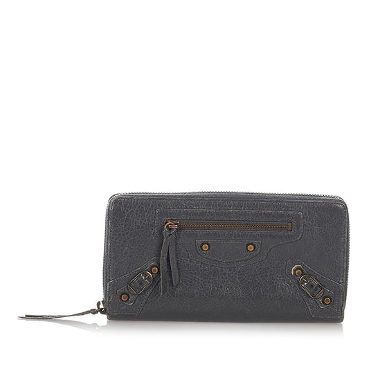 Luxury Balenciaga Motocross Leather Wallet (SHG-26769)