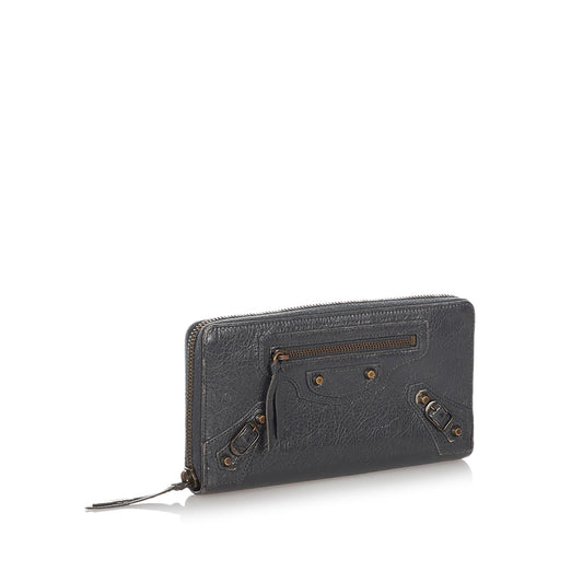 Luxury Balenciaga Motocross Leather Wallet (SHG-26769)