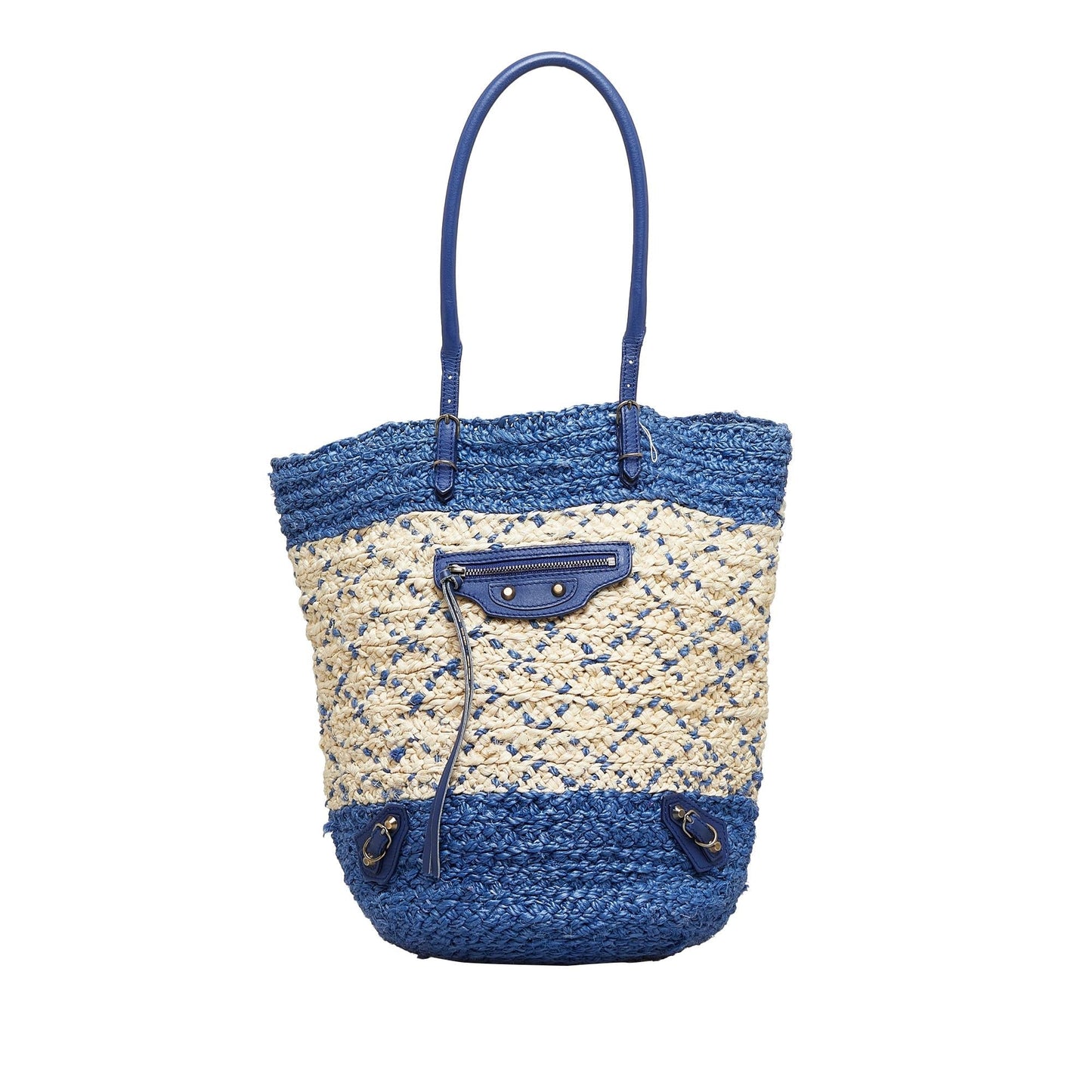 Luxury Balenciaga Motocross Panier Raffia Tote (SHG-Rpvzcu)