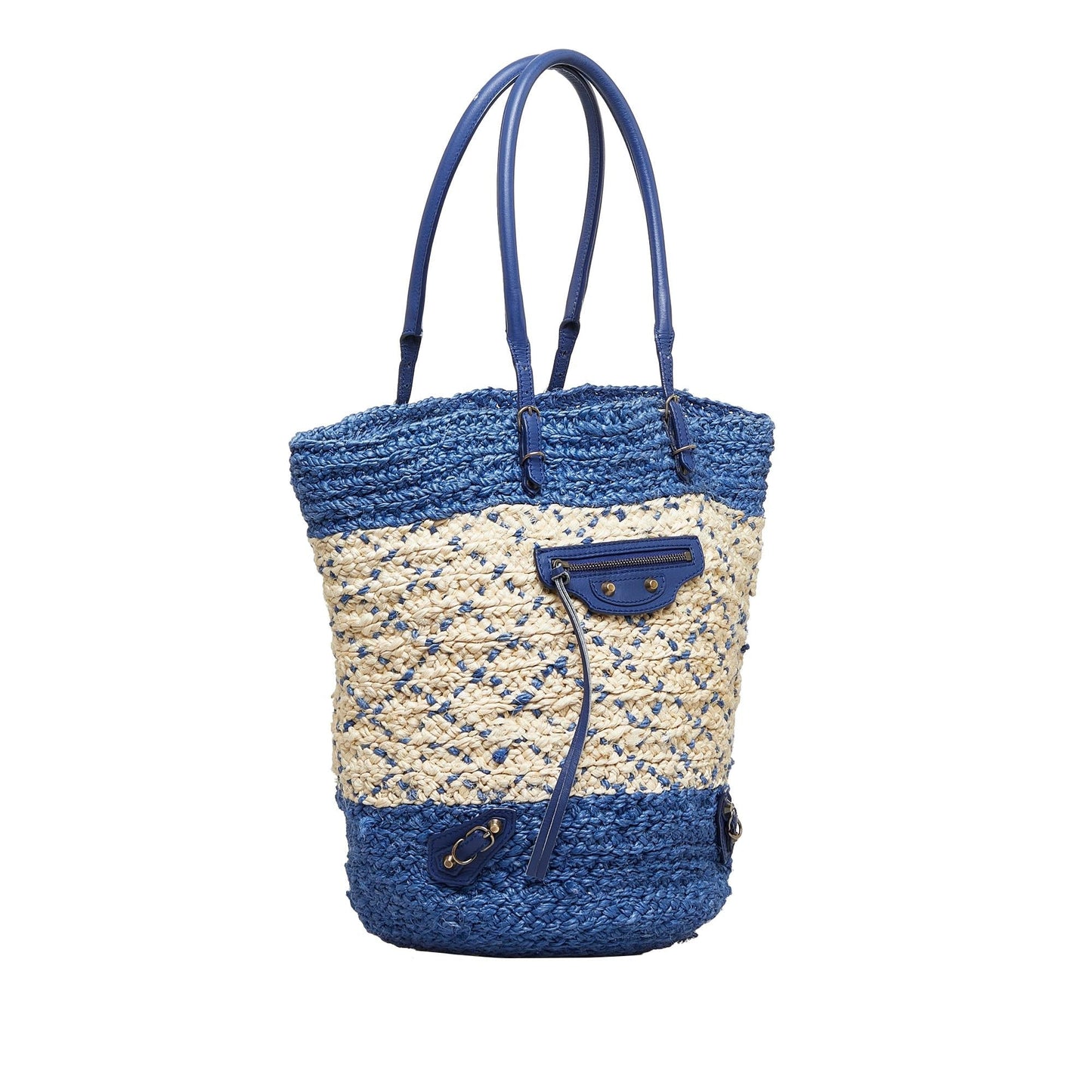 Luxury Balenciaga Motocross Panier Raffia Tote (SHG-Rpvzcu)
