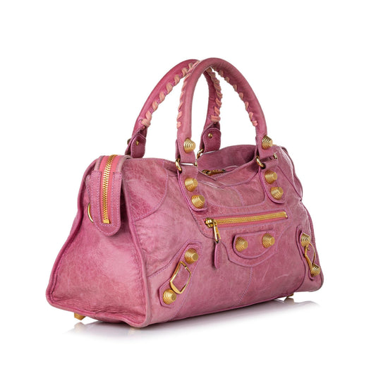 Luxury Balenciaga Motocross Part Time Giant 21 Leather Satchel (SHG-28722)