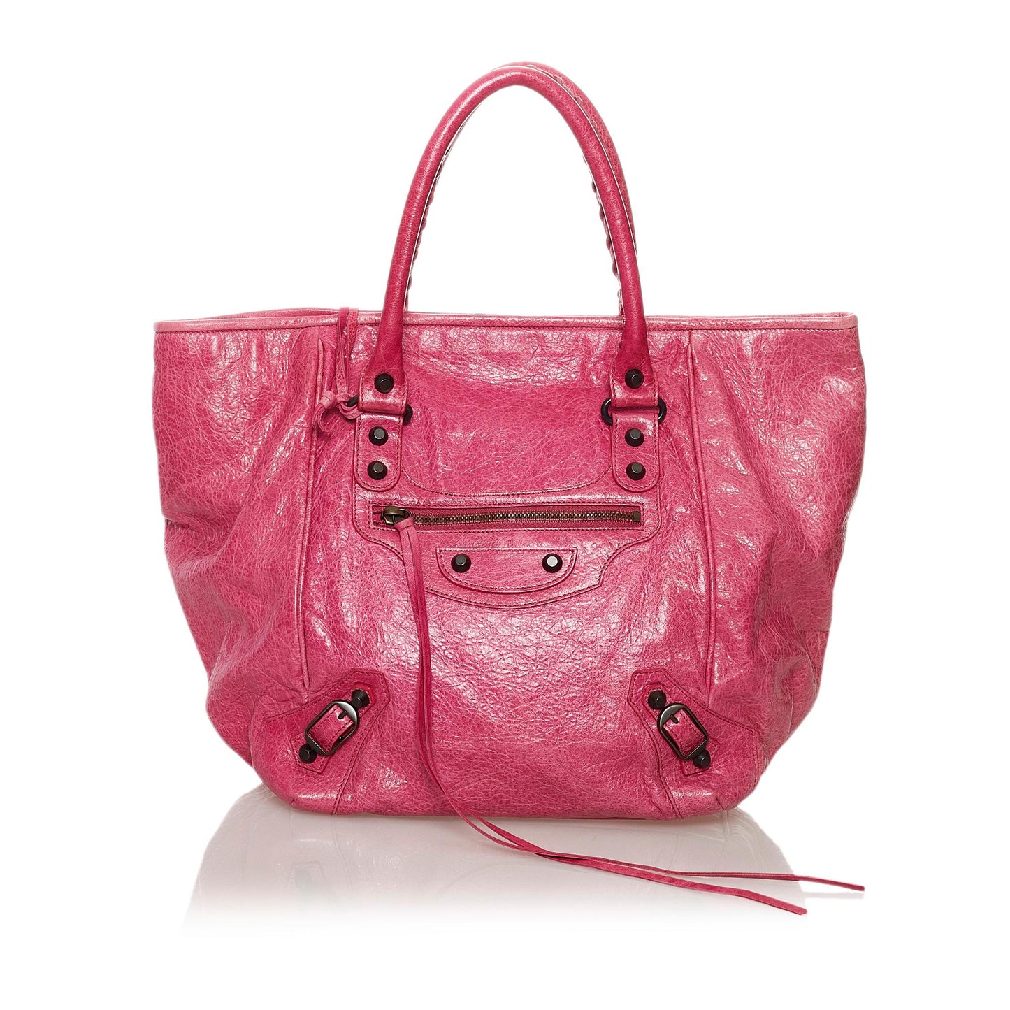 Luxury Balenciaga Motocross Sunday Leather Tote Bag (SHG-33255)