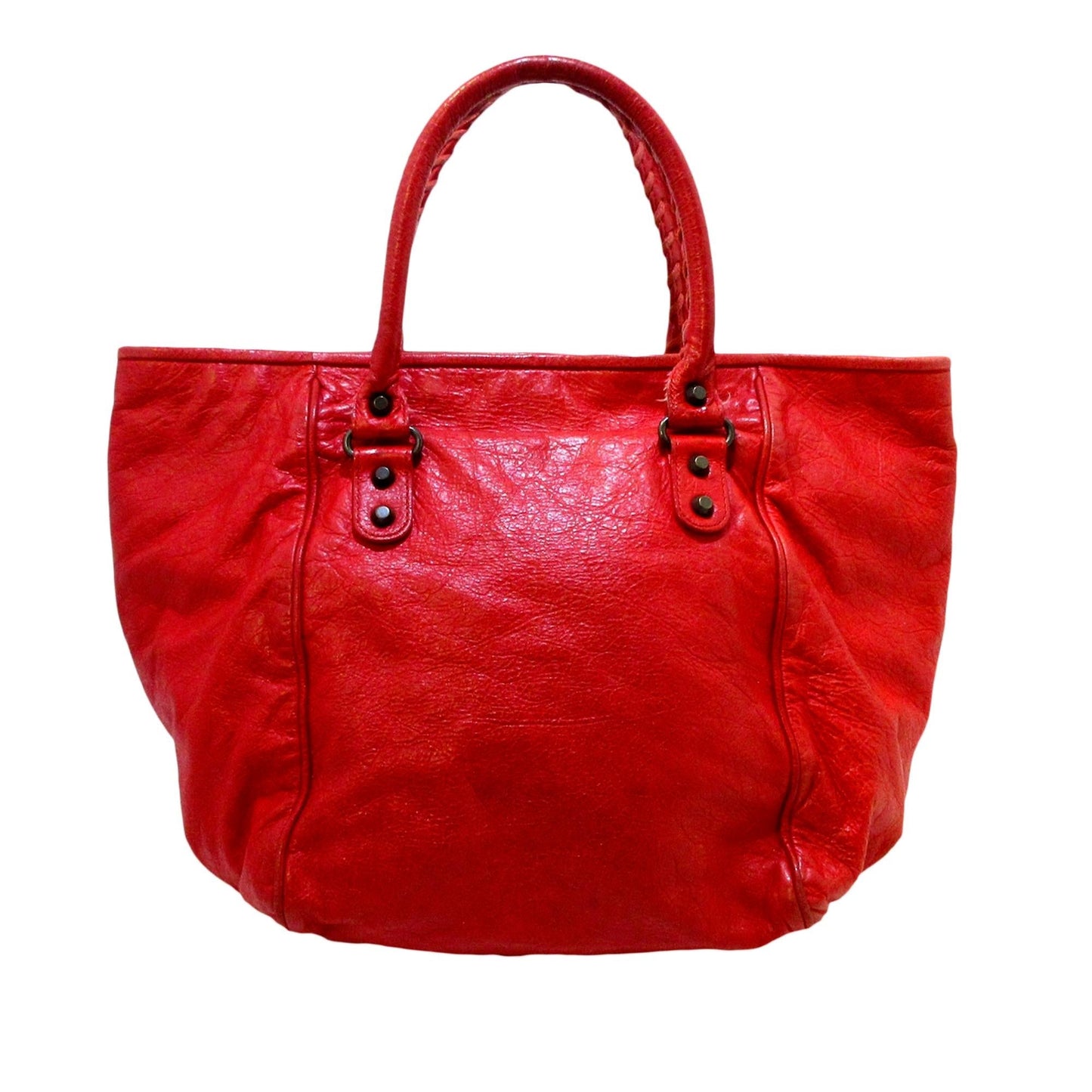 Luxury Balenciaga Motocross Sunday Leather Tote Bag (SHG-36401)