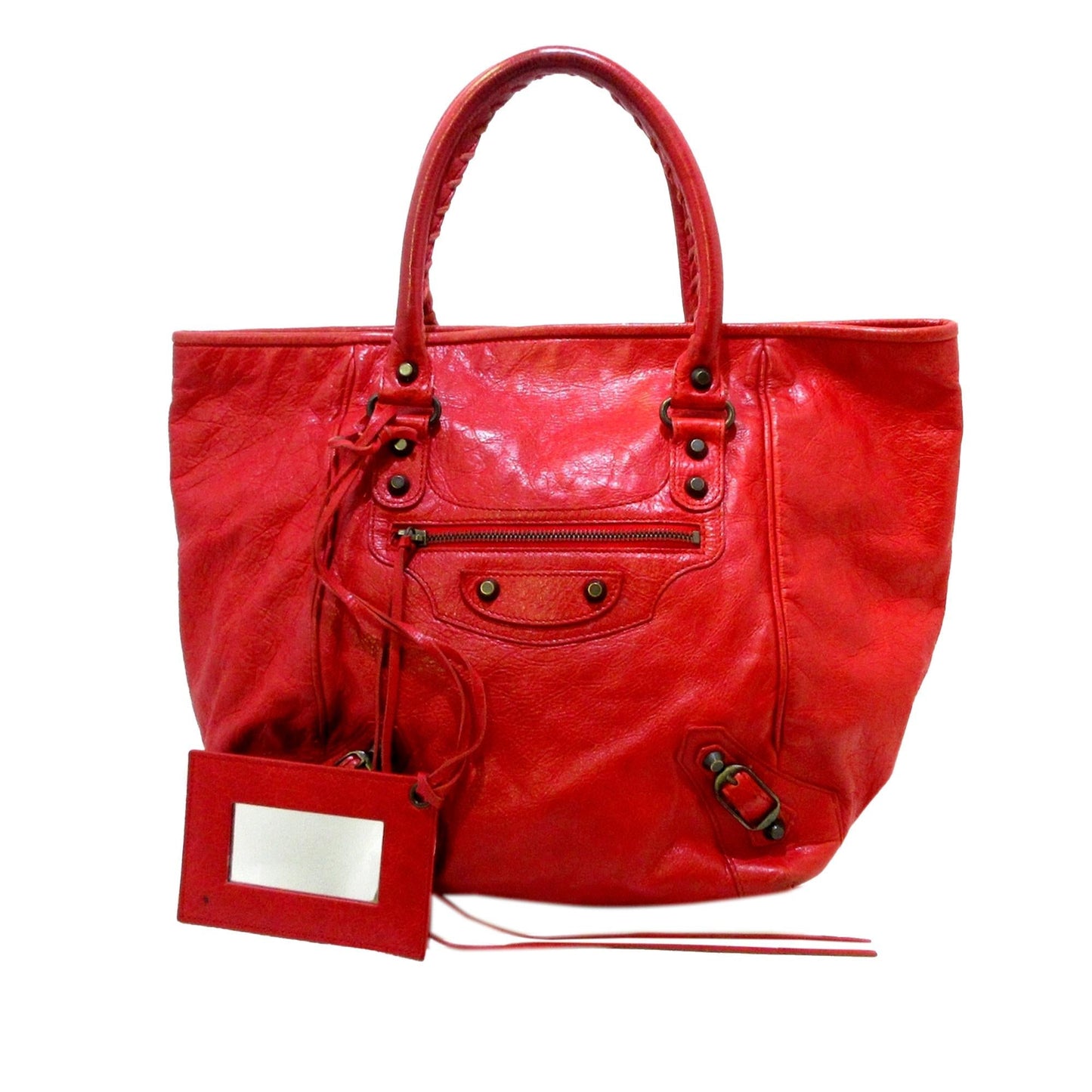 Luxury Balenciaga Motocross Sunday Leather Tote Bag (SHG-36401)