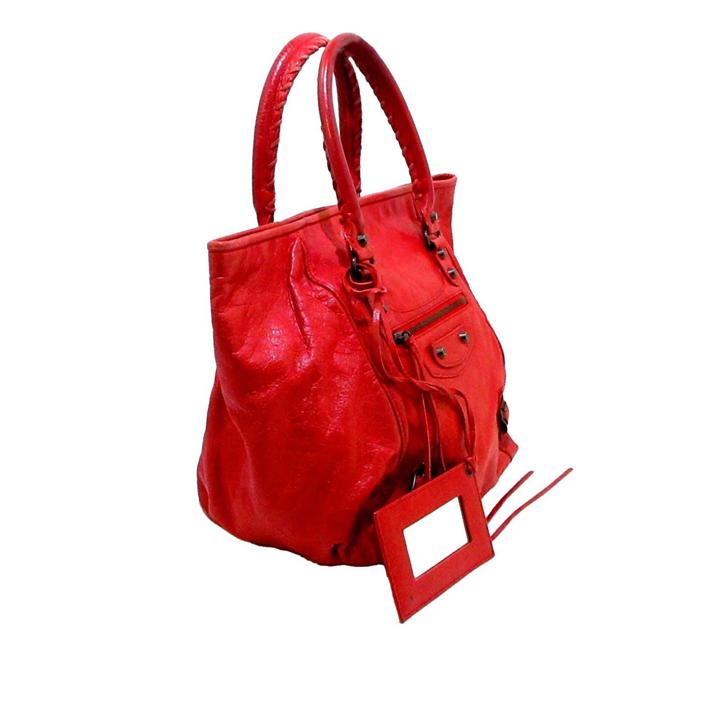 Luxury Balenciaga Motocross Sunday Leather Tote Bag (SHG-36401)