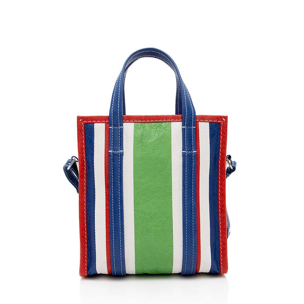 Luxury Balenciaga Multicolor Agneau Bazar XS Shopper Tote (SHF-17807)