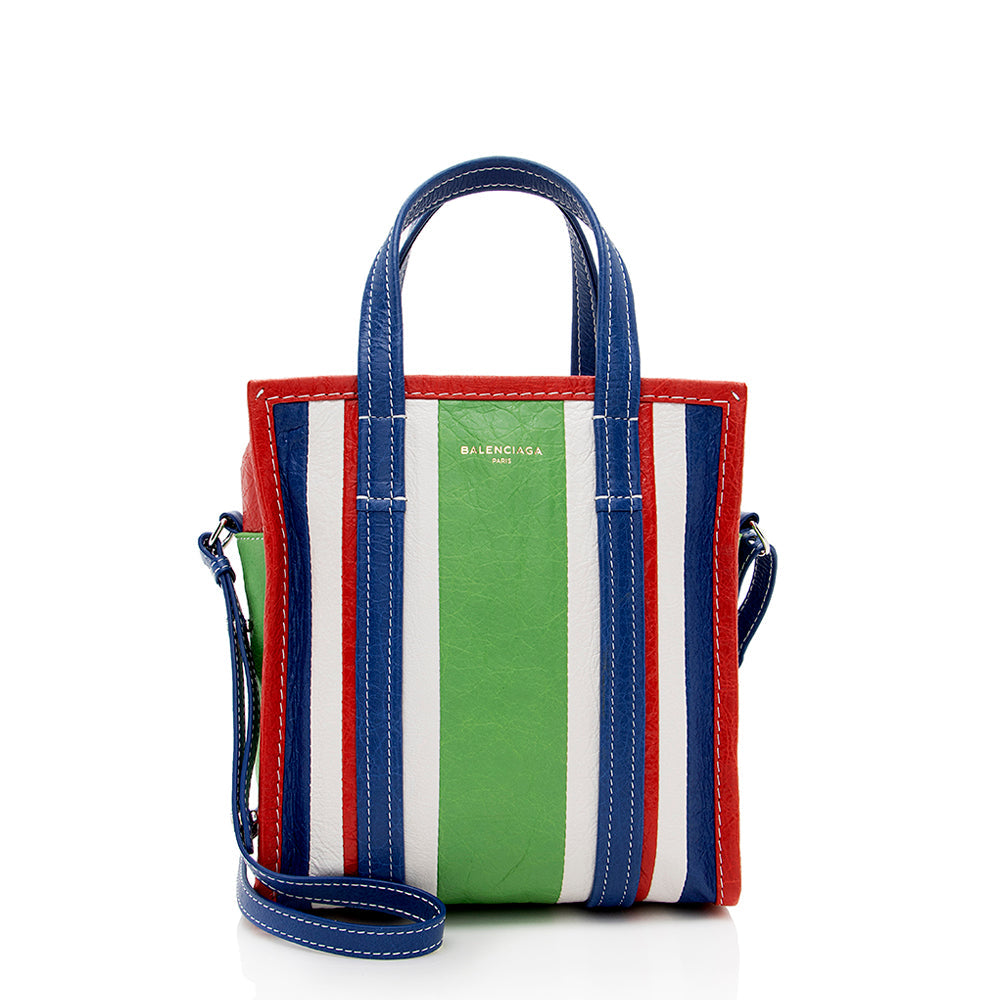 Luxury Balenciaga Multicolor Agneau Bazar XS Shopper Tote (SHF-17807)