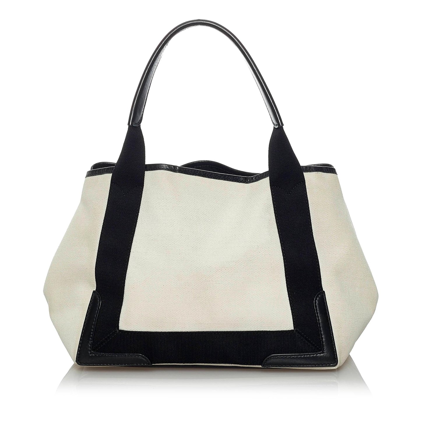 Luxury Balenciaga Navy Cabas Canvas Handbag (SHG-33816)