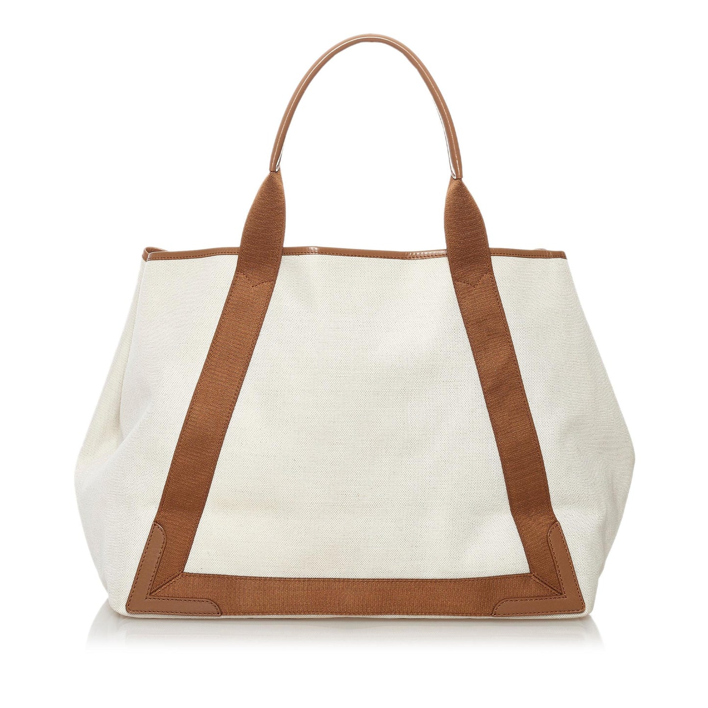 Luxury Balenciaga Navy Cabas Canvas Tote Bag (SHG-32636)