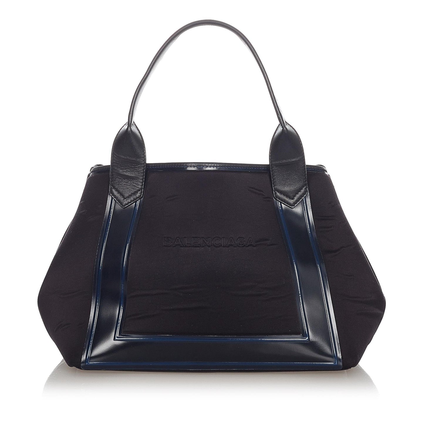 Luxury Balenciaga Navy Cabas S Canvas Tote Bag (SHG-22964)