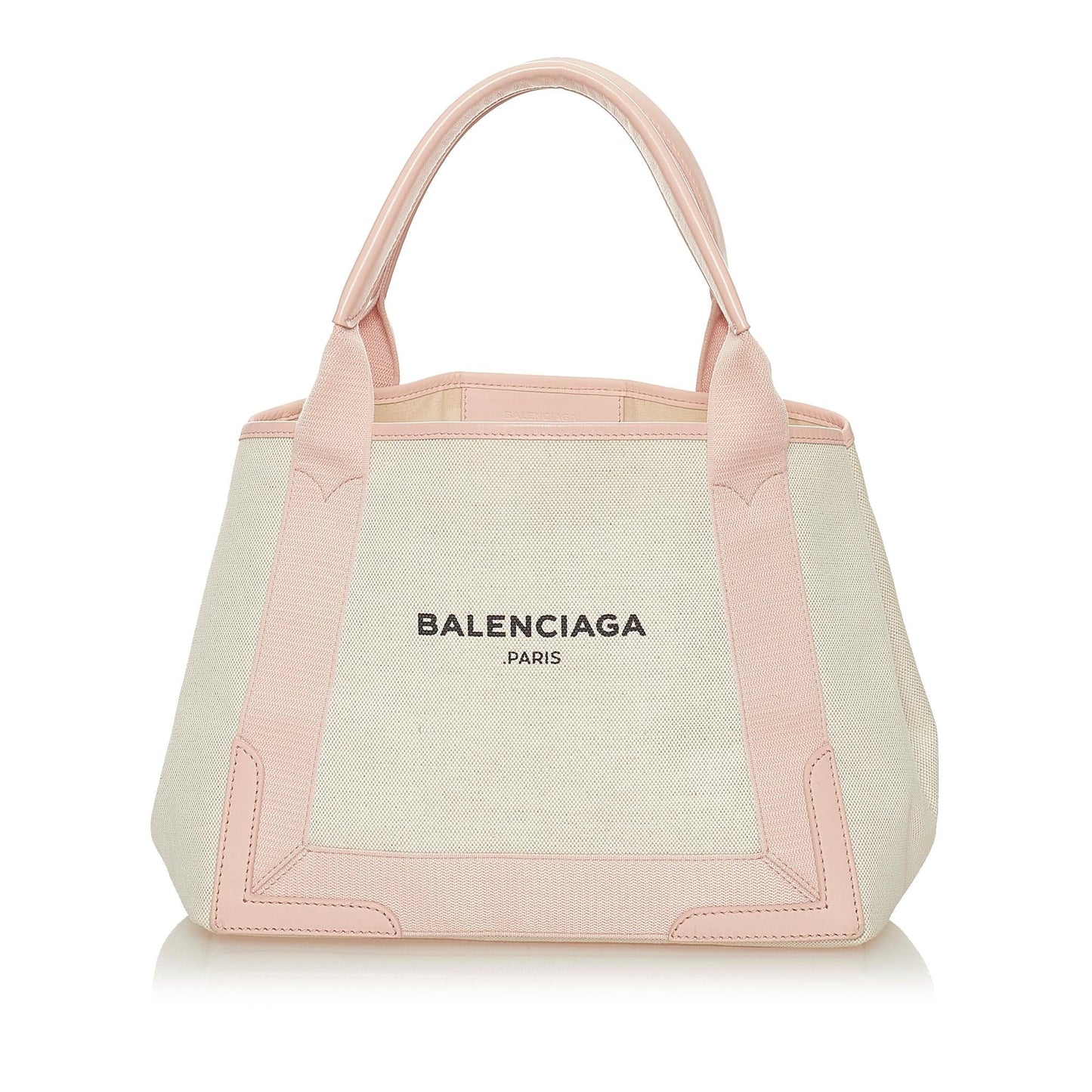 Luxury Balenciaga Navy Cabas S Canvas Tote Bag (SHG-27791)