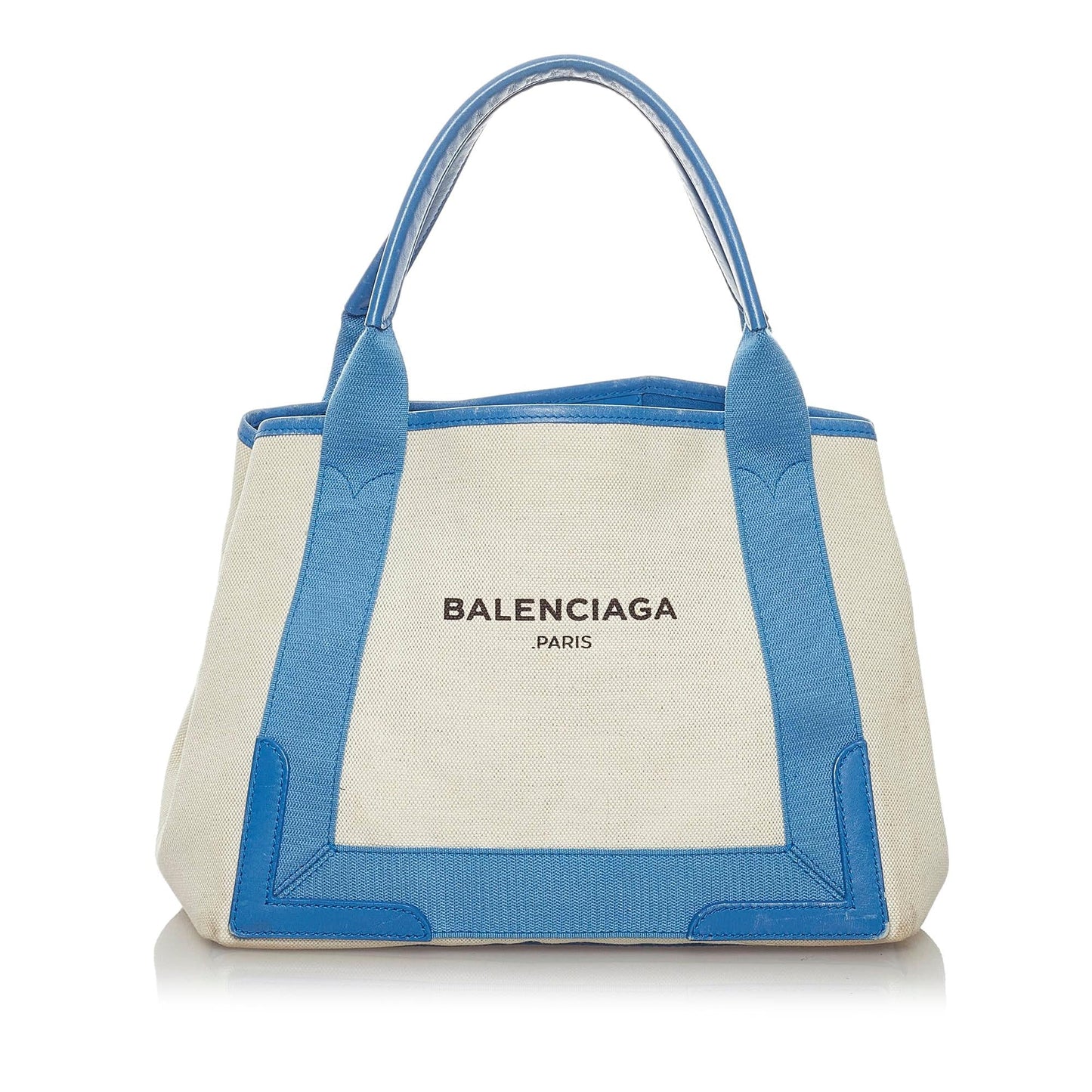 Luxury Balenciaga Navy Cabas S Canvas Tote Bag (SHG-28825)