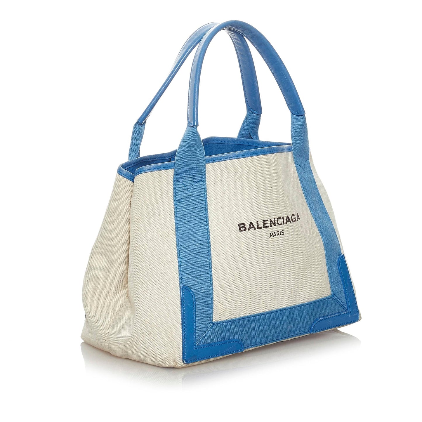 Luxury Balenciaga Navy Cabas S Canvas Tote Bag (SHG-28825)