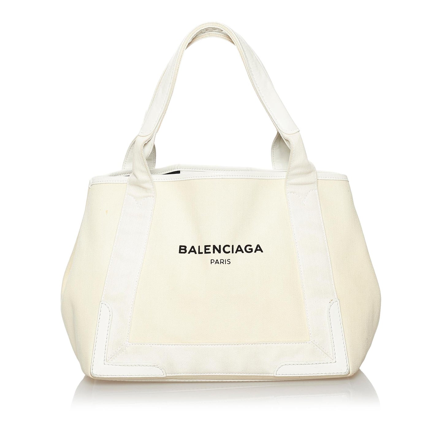 Luxury Balenciaga Navy Cabas S Canvas Tote Bag (SHG-29833)