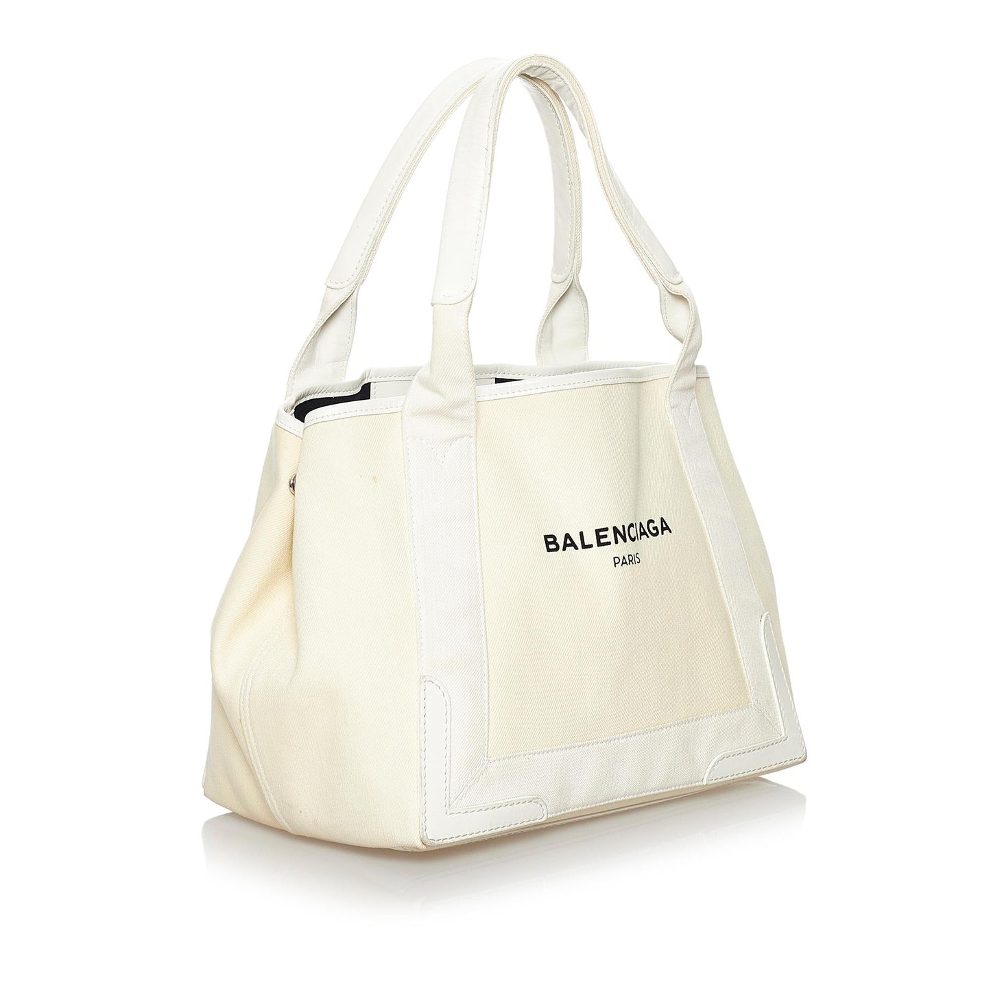 Luxury Balenciaga Navy Cabas S Canvas Tote Bag (SHG-29833)