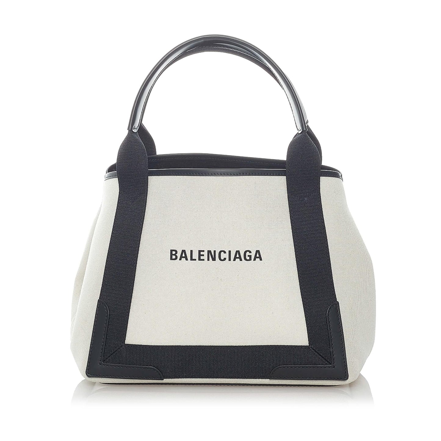 Luxury Balenciaga Navy Cabas S Canvas Tote Bag (SHG-32033)
