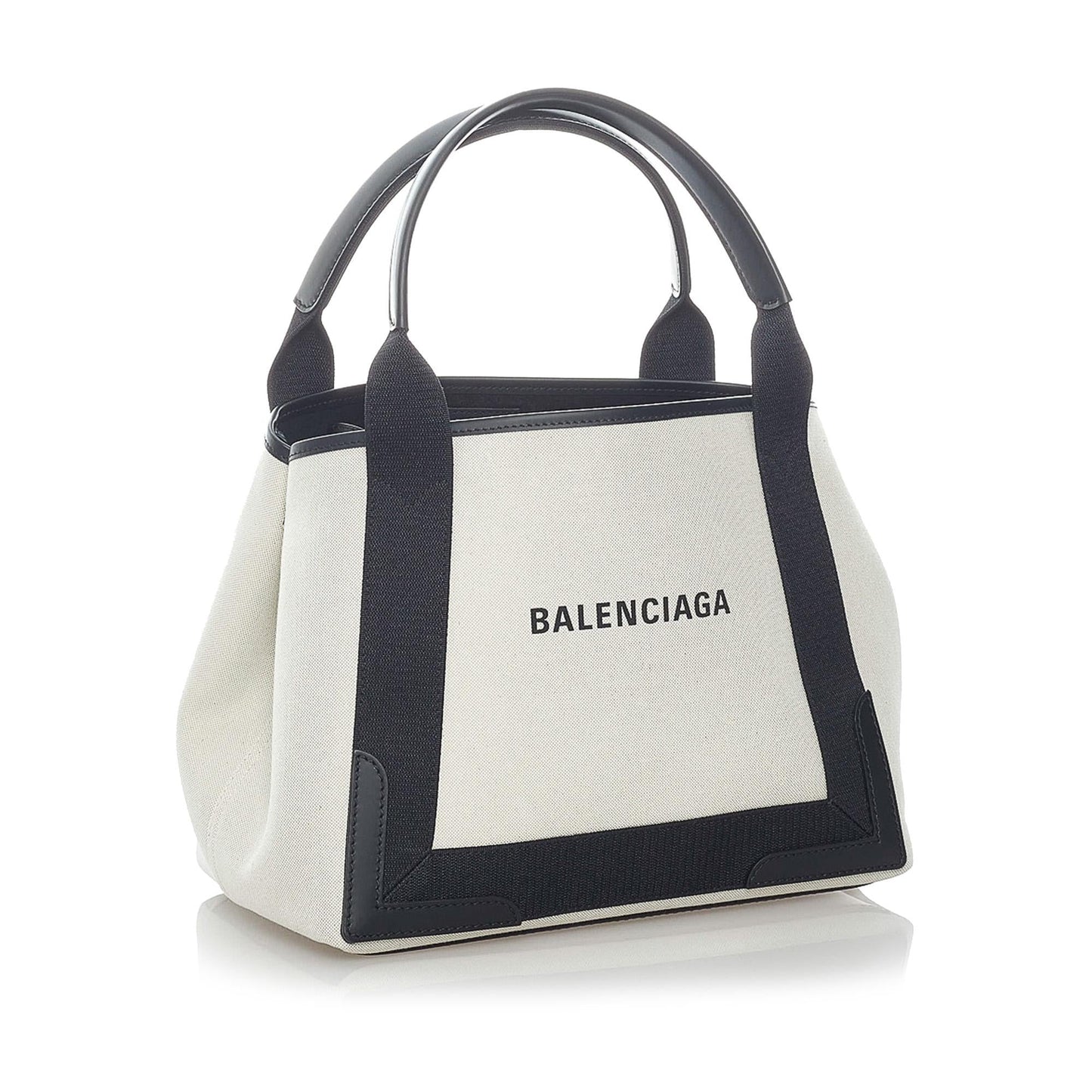 Luxury Balenciaga Navy Cabas S Canvas Tote Bag (SHG-32033)
