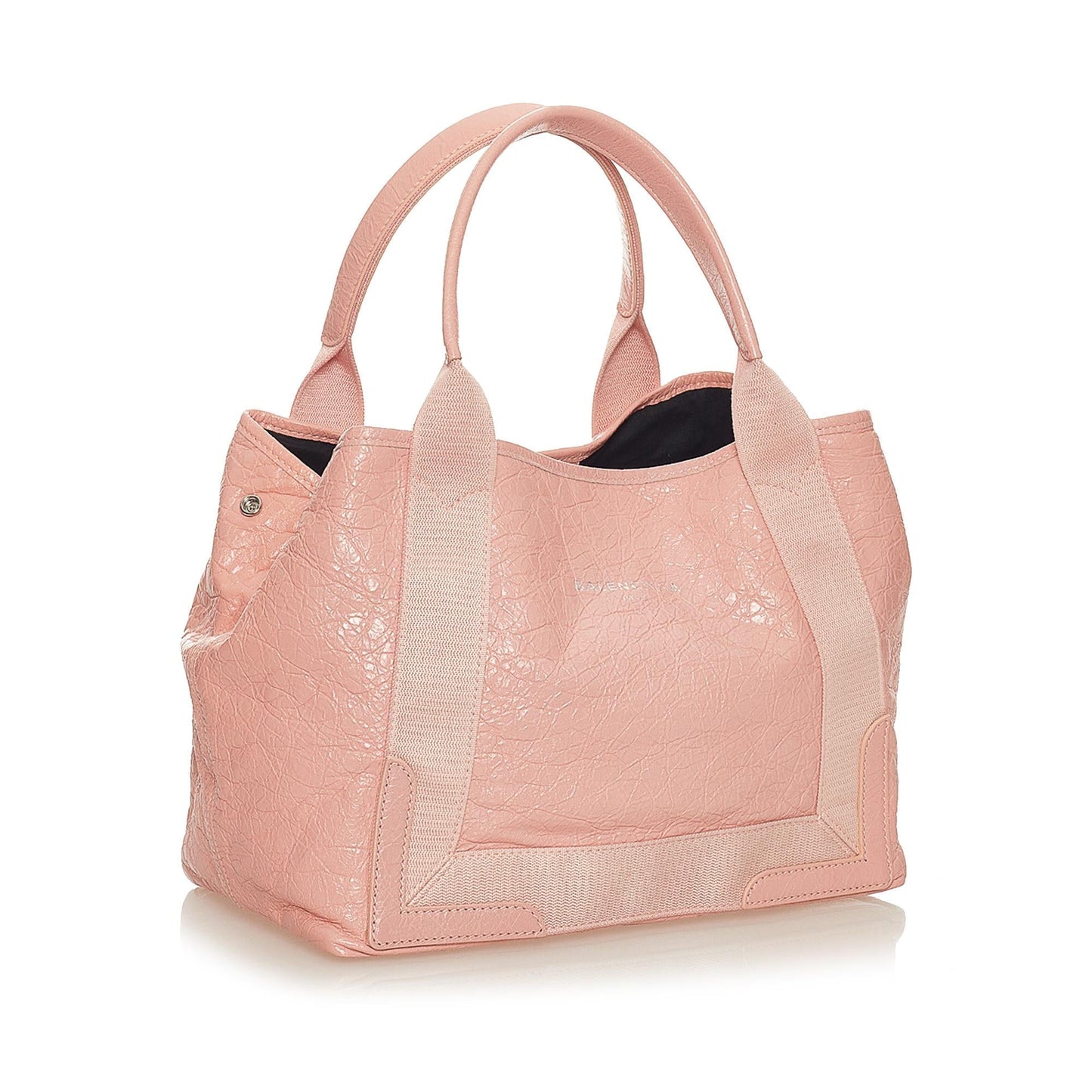 Luxury Balenciaga Navy Cabas S Leather Tote Bag (SHG-27677)
