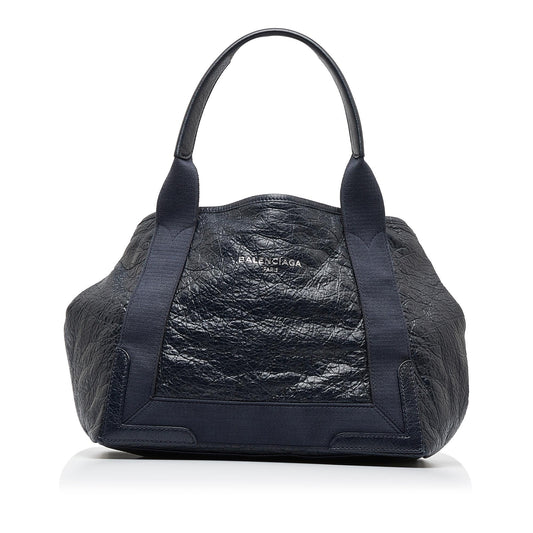 Luxury Balenciaga Navy Cabas S Tote (SHG-LSMOX8)