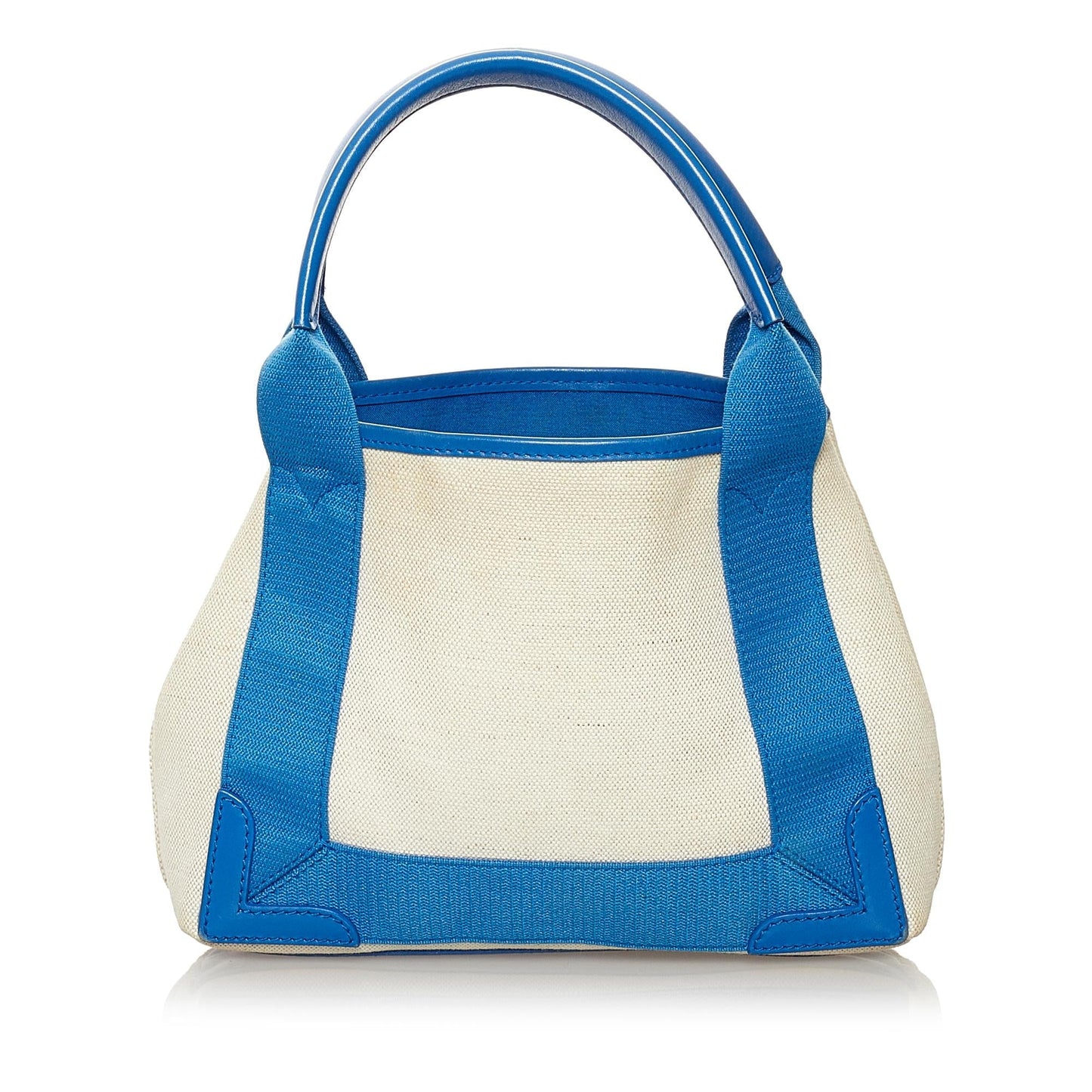 Luxury Balenciaga Navy Cabas XS Canvas Satchel (SHG-33098)
