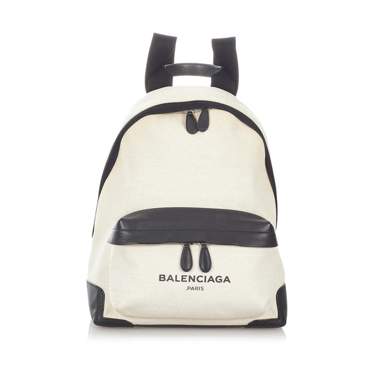 Luxury Balenciaga Navy Canvas Backpack (SHG-27019)