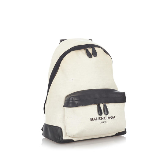 Luxury Balenciaga Navy Canvas Backpack (SHG-27019)