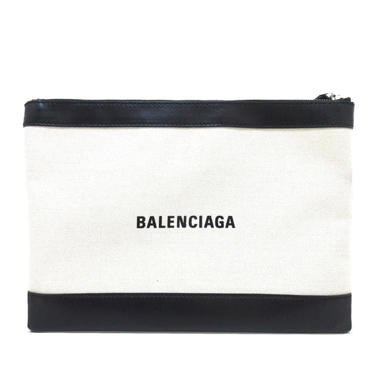 Luxury Balenciaga Navy Clip M Clutch (SHG-UfviK9)