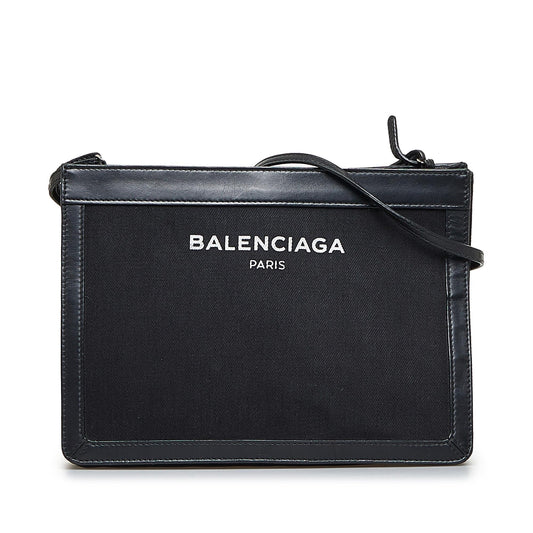 Luxury Balenciaga Navy Pochette M Crossbody (SHG-xmmUMh)