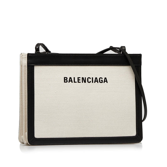 Luxury Balenciaga Navy Pochette M Crossbody (SHG-vvllwg)