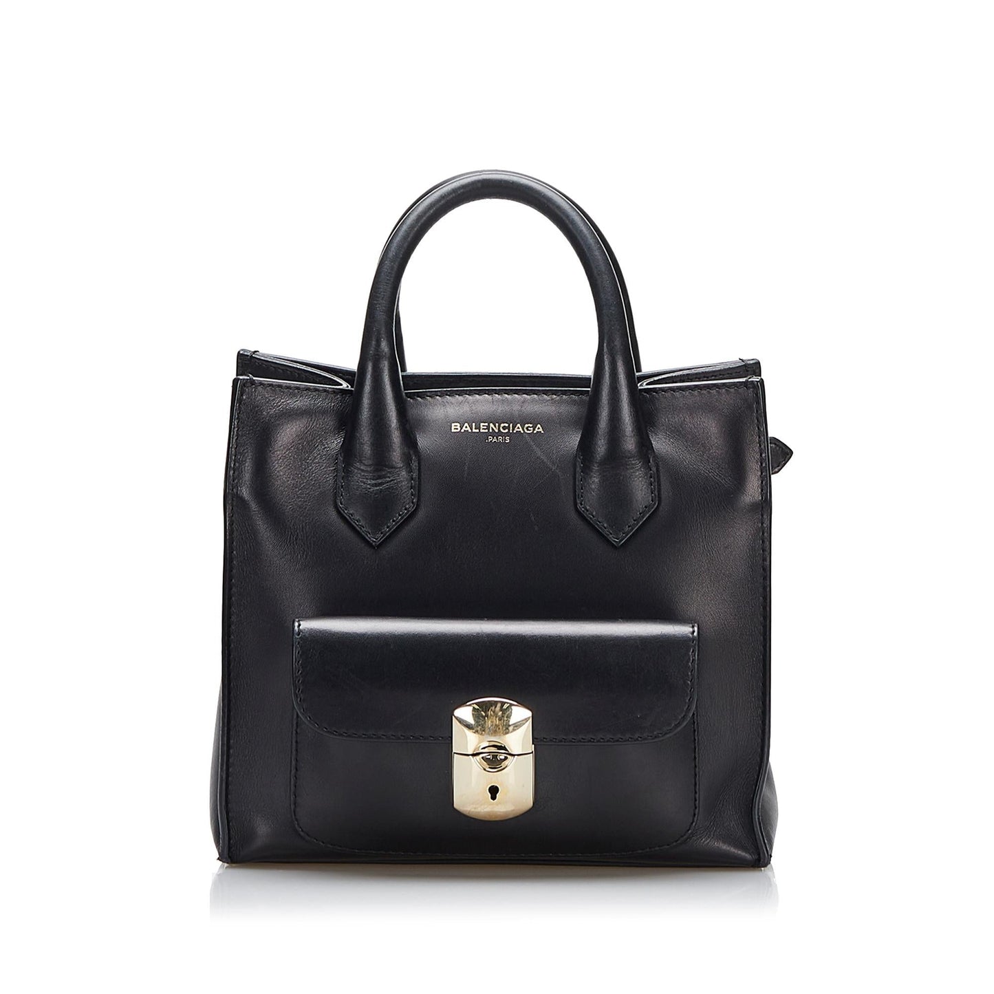 Luxury Balenciaga Padlock All Afternoon Satchel (SHG-3BOzV8)