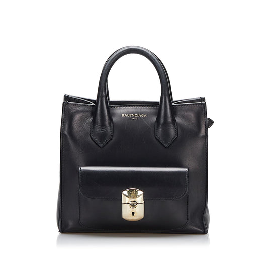 Luxury Balenciaga Padlock All Afternoon Satchel (SHG-3BOzV8)