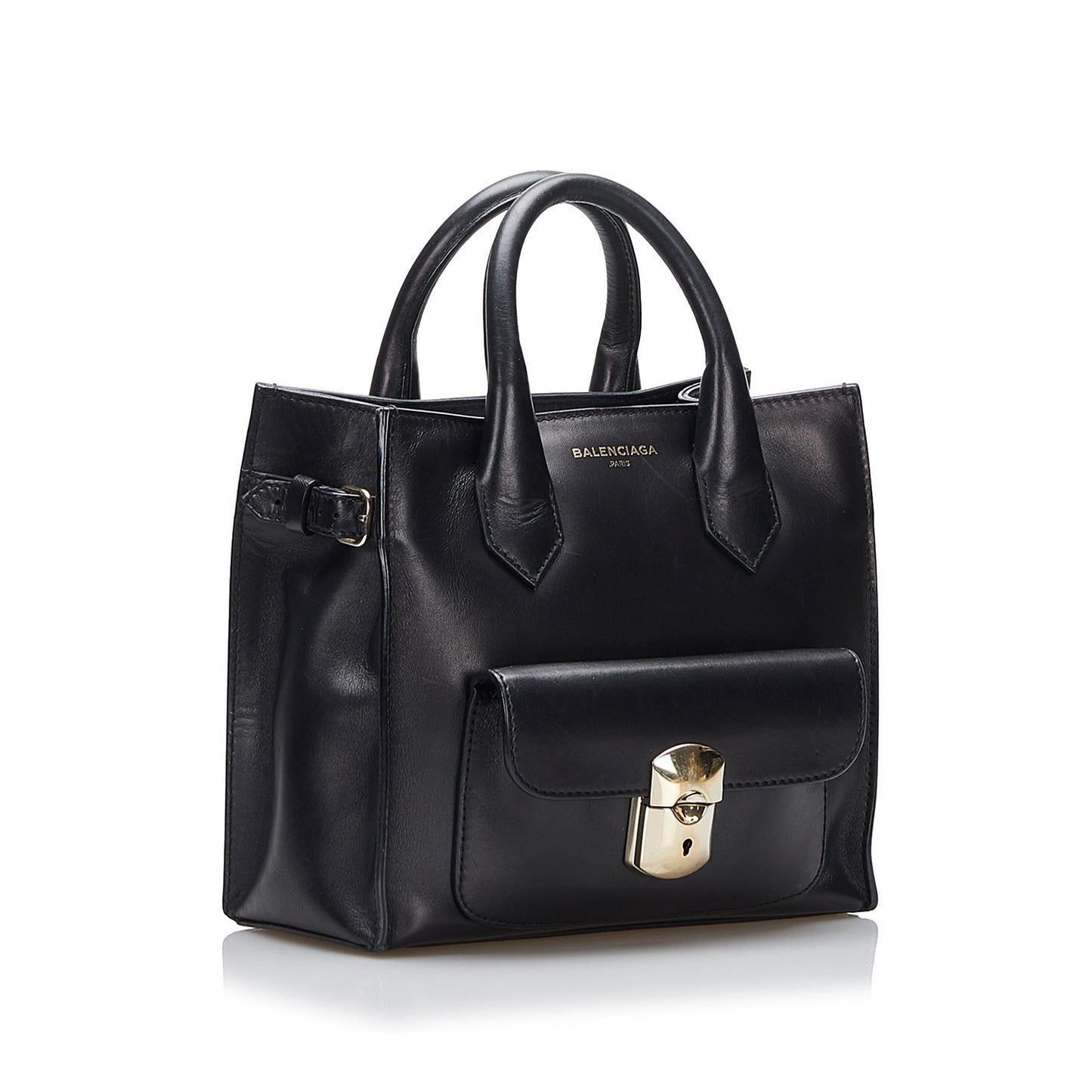 Luxury Balenciaga Padlock All Afternoon Satchel (SHG-3BOzV8)