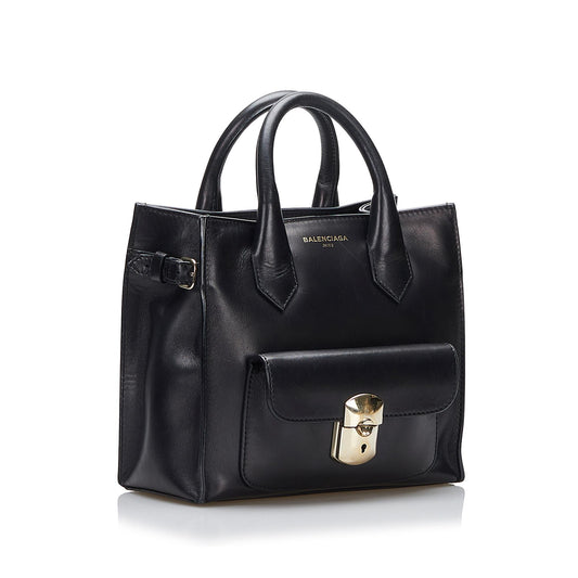 Luxury Balenciaga Padlock All Afternoon Satchel (SHG-3BOzV8)