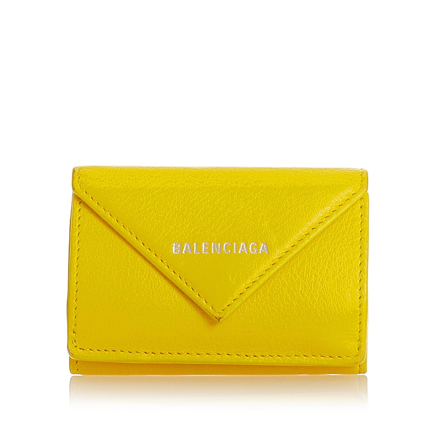Luxury Balenciaga Papier Leather Compact Wallet (SHG-25198)