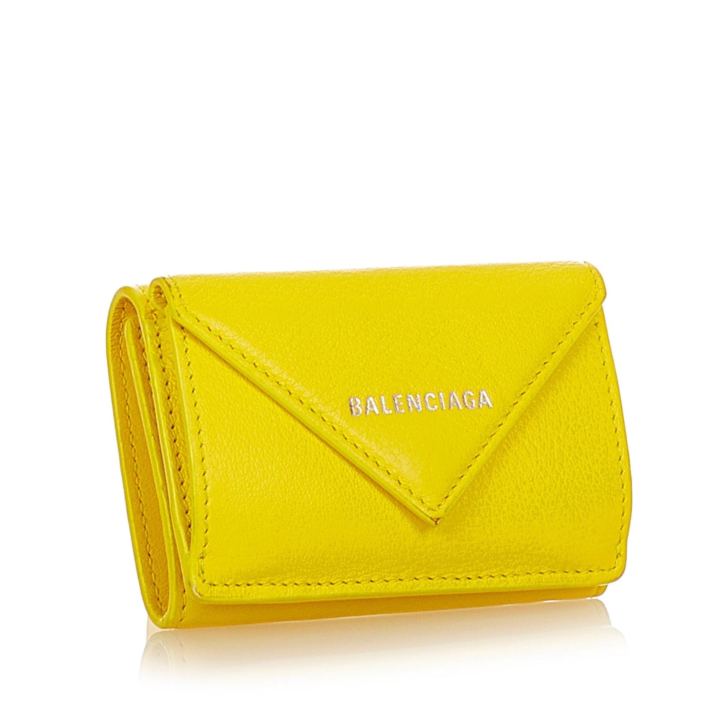 Luxury Balenciaga Papier Leather Compact Wallet (SHG-25198)