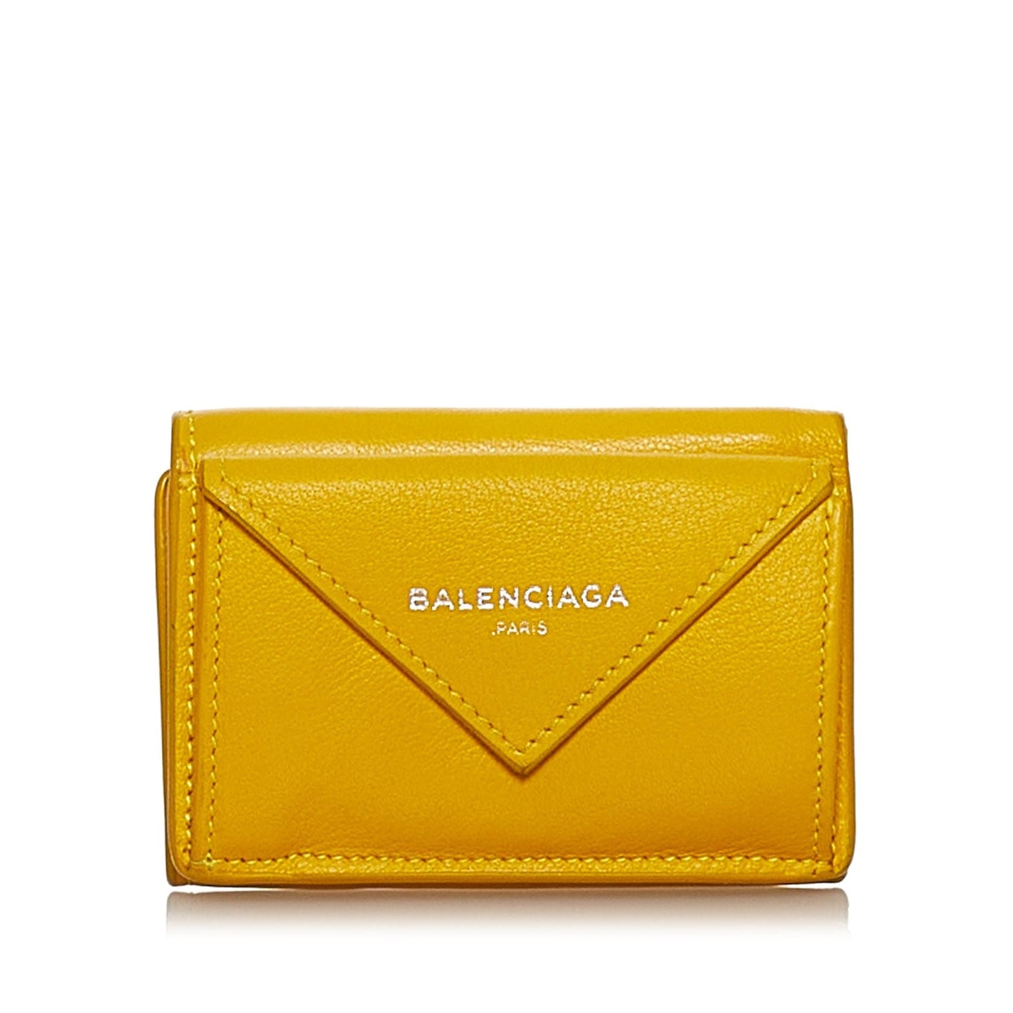 Luxury Balenciaga Papier Leather Compact Wallet (SHG-28938)