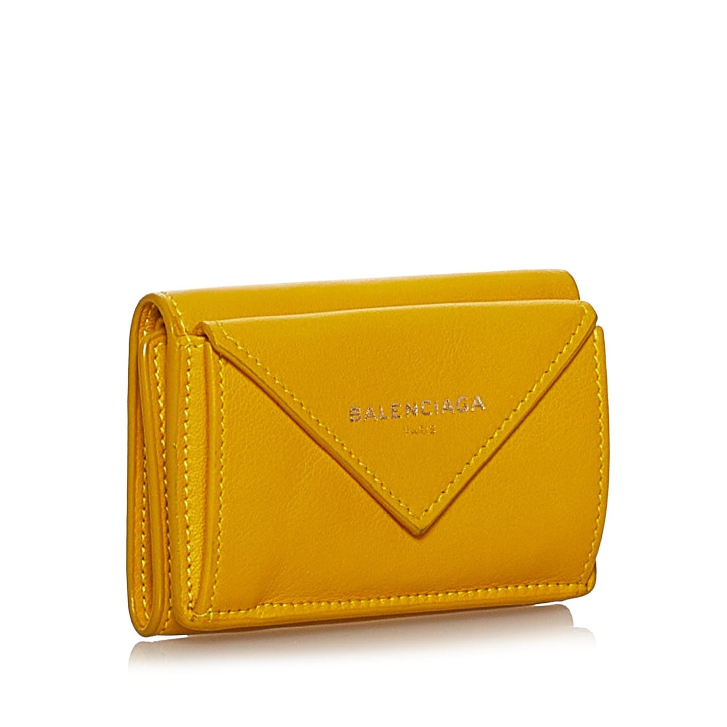 Luxury Balenciaga Papier Leather Compact Wallet (SHG-28938)