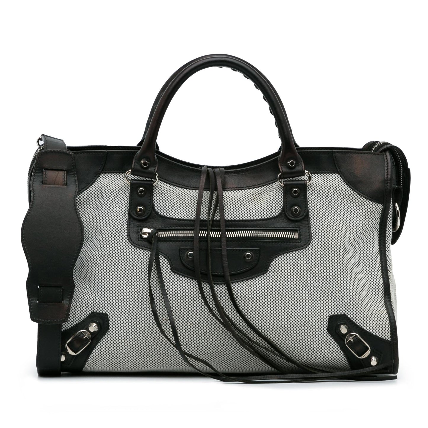 Luxury Balenciaga Perforated Twill Motocross Classic City (SHG-tPEWuL)