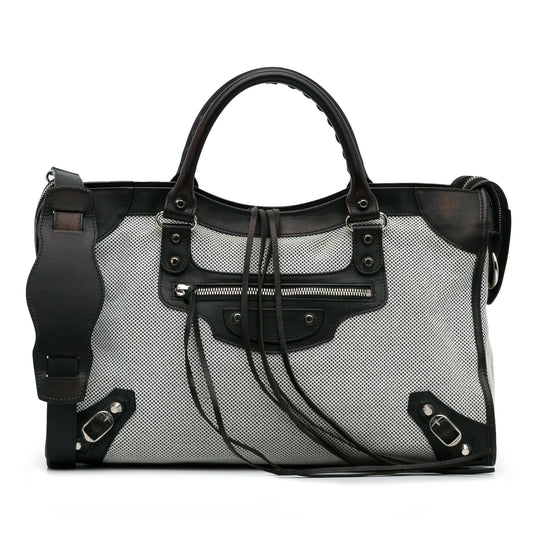 Luxury Balenciaga Perforated Twill Motocross Classic City (SHG-tPEWuL)