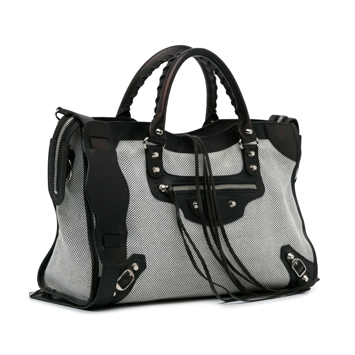 Luxury Balenciaga Perforated Twill Motocross Classic City (SHG-tPEWuL)