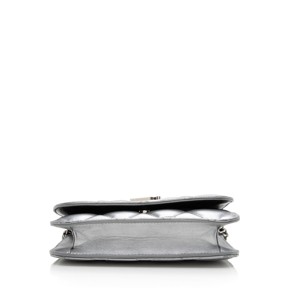 Luxury Balenciaga Quilted Metallic Leather B Dot Shoulder Bag (SHF-16927)