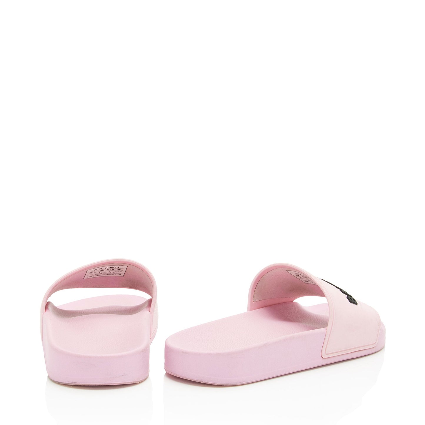 Luxury Balenciaga Rubber Logo Slides - Size 7 / 37 (SHF-QYLkMZ)