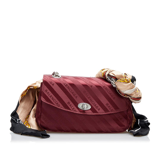 Luxury Balenciaga Satin Lock Round S (SHG-37476)